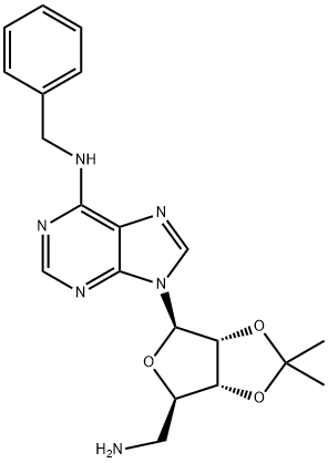 5'-氨基-5'-脱氧-2',3'-O-(1-甲基乙亚基)-N-苄基腺苷,1010855-46-5,结构式