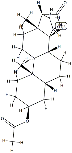 3β-Acetyloxy-14β-hydroxy-5β-androstane-17β-carboxylic acid γ-lactone Struktur