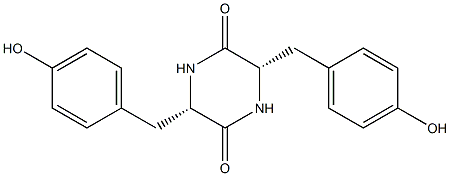 cyclo(L-tyrosyl-L-tyrosyl) 结构式