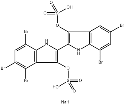 4,5,5',7,7'-Pentabromo-2,2'-bi[1H-indole]-3,3'-diol bis(sulfuric acid sodium) salt Structure