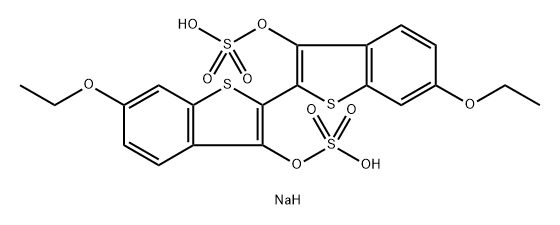 disodium 6,6'-diethoxy[2,2'-bibenzo[b]thiophene]-3,3'-diyl disulphate Structure
