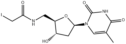 5'-iodoacetamido-5'-deoxythymidine Structure