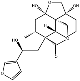 (1S,6aβ,10aS,11R)-7β-[(S)-2-(3-Furyl)-2-hydroxyethyl]hexahydro-1β,3aα-dihydroxy-11-methyl-1,7-ethanofuro[3,4-i][2]benzopyran-8(3H)-one Structure