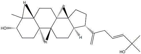 (23E)-20,23-ダンマラジエン-3β,25-ジオール 化学構造式