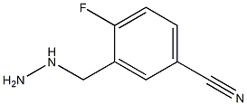 4-fluoro-3-(hydrazinylmethyl)benzonitrile Structure