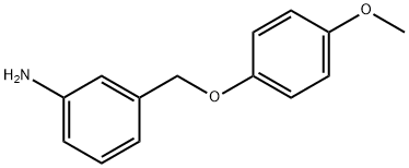 3-(4-methoxyphenoxymethyl)aniline Structure