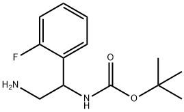 Carbamic acid, N-?[2-?amino-?1-?(2-?fluorophenyl)?ethyl]?-?, 1,?1-?dimethylethyl ester Struktur