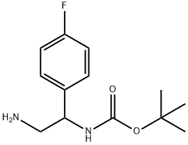 tert-butyl N-[2-amino-1-(4-fluorophenyl)ethyl]carbamate, 1016744-37-8, 结构式