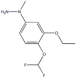1-([4-(difluoromethoxy)-3-ethoxyphenyl]methyl)hydrazine Structure