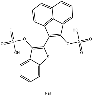 2-[2-(Sodiosulfooxy)acenaphthylen-1-yl]benzo[b]thiophen-3-ol (sulfuric acid sodium) salt Struktur