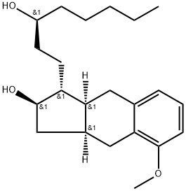 (1R,2R,3AS,9AS)-2,3,3A,4,9,9A-六氢-1-[(3S)-3-甲氧基辛基]-1H-苯并[F]茚-2,5-二醇, 101692-01-7, 结构式