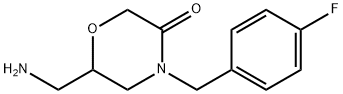 6-(AMINOMETHYL)-4-(4-FLUOROBENZYL)MORPHOLIN-3-ONE Structure