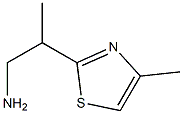 2-(4-メチル-1,3-チアゾール-2-イル)-1-プロパンアミン 化学構造式