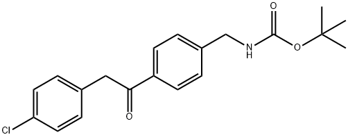 (4-(2-(4-氯苯基)乙酰基)苄基)氨基甲酸叔丁酯 结构式