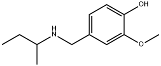 4-{[(ブタン-2-イル)アミノ]メチル}-2-メトキシフェノール 化学構造式