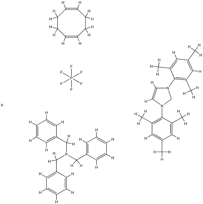 1019853-01-0 三苄基膦(1,5-环辛二烯)[1,3-双(2,4,6-三甲基苯基)咪唑-2-亚基]铱(I)六氟磷酸盐