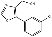 (5-(3-クロロフェニル)オキサゾール-4-イル)メタノール 化学構造式