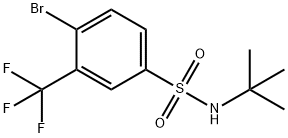 4-溴-N-叔丁基-3-(三氟甲基)苯磺酰胺, 1020253-06-8, 结构式
