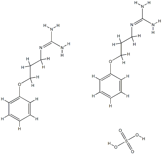 Guanidine,N-(3-phenoxypropyl)-, sulfate (2:1), 1021-11-0, 结构式