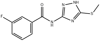 3-Fluoro-N-(5-methylsulfanyl-4H-[1,2,4]triazol-3-yl)-benzamide Struktur