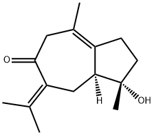 (1S)-7-Isopropylidene-1,2,3,5,6,7,8,8aβ-octahydro-1β-hydroxy-1,4-dimethylazulen-6-one Structure