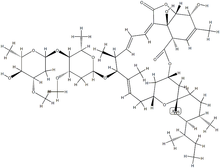 5-O-去甲基-22,23-二氢-28-氧代阿维菌素 A1A,102190-55-6,结构式