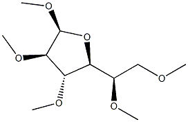 Methyl 2-O,3-O,5-O,6-O-tetramethyl-α-D-galactofuranoside Structure
