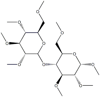 4-O-(2-O,3-O,4-O,6-O-Tetramethyl-β-D-glucopyranosyl)-1-O,2-O,3-O,6-O-tetramethyl-β-D-glucopyranose Structure