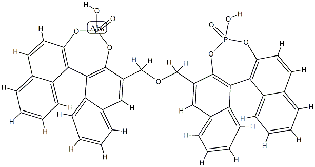 (11bR,11'bR)-2,2'-[oxybis(methylene)]bis[4-hydroxy-4,4'-dioxide-Dinaphtho[2,1-d:1',2'-f][1,3,2]dioxaphosphepin Structure