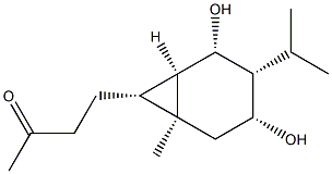 4-[(1S,6β)-3β,5β-Dihydroxy-1β-methyl-4β-(1-methylethyl)bicyclo[4.1.0]hept-7β-yl]-2-butanone Structure