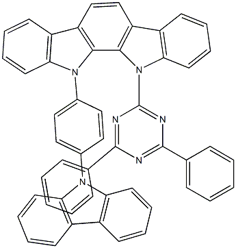 11-[4-(9H-carbazol-9-yl)phenyl]-12-(4,6-diphenyl-1,3,5-triazin-2-yl)-11,12-dihydro 化学構造式