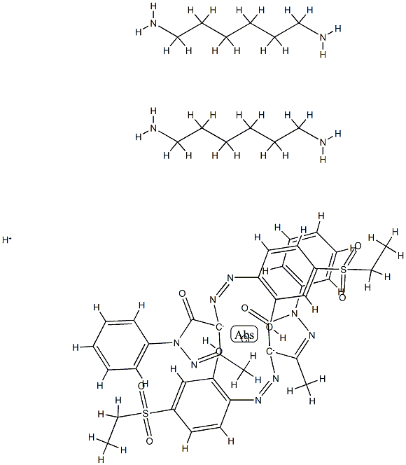 hydrogen bis[4-[[4-(ethylsulphonyl)-2-hydroxyphenyl]azo]-2,4-dihydro-5-methyl-2-phenyl-3H-pyrazol-3-onato(2-)]chromate(1-), compound with hexane-1,6-diamine (1:2) Struktur