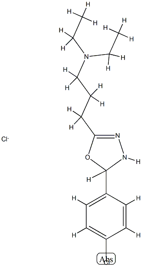 delta(sup 4)-1,2,4-Oxadiazoline, 5-(3-(diethylamino)propyl)-3-(p-chlor ophenyl)-, hydrochloride Structure