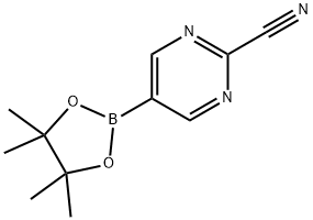 2-CYANOPYRIMIDINE-5-BORONIC ACID PINACOL ESTER Structure