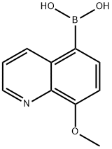 (8-メトキシキノリン-5-イル)ボロン酸 化学構造式