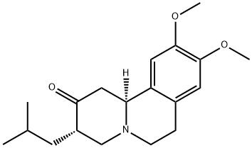 2H-BENZO[A]QUINOLIZIN-2-ONE, 1,3,4,6,7,11B-HEXAHYDRO-9,10-DIMETHOXY-3-(2-METHYLPROPYL)-, (3S,11BS)- Structure