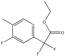 Ethyl Difluoro-(3-fluoro-4-methylphenyl)acetate Structure