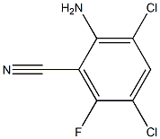 2-Amino-3,5-dichloro-6-fluorobenzonitrile Structure