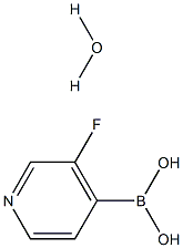 3-FLUOROPYRIDINE-4-BORONIC ACID HYDRATE 化学構造式