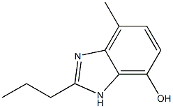 1H-Benzimidazol-4-ol,7-methyl-2-propyl-(9CI) Structure