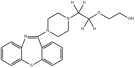 Quetiapine D4 Hemifumarate, 1031703-35-1, 结构式