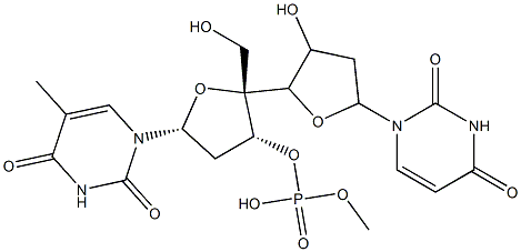 thymidylyl-(3'-5')deoxyuridine Structure