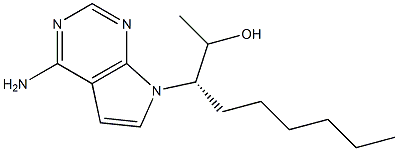 7-deaza-9-(2-hydroxy-3-nonyl)adenine 化学構造式