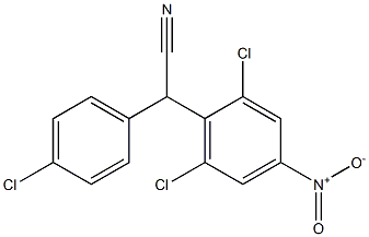 2,6-Dichloro-α-(4-chlorophenyl)-4-nitrobenzeneacetonitrile Struktur