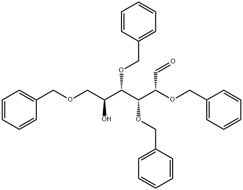 2,3,4,6-Tetrakis-O-(phenylmethyl)-L-mannose Structure