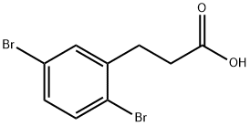 3-(2,5-Dibromo-phenyl)-propionic acid, 103516-05-8, 结构式