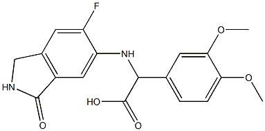 Benzeneacetic acid, α-[(6-fluoro-2,3-dihydro-3-oxo-1H-isoindol-5-yl)aMino]-3,4-diMethoxy- Structure