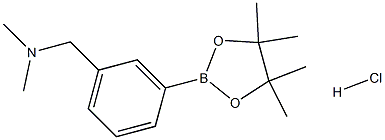 N,N-ジメチル-1-(3-(4,4,5,5-テトラメチル-1,3,2-ジオキサボロラン-2-イル)フェニル)メタンアミン塩酸塩 化学構造式