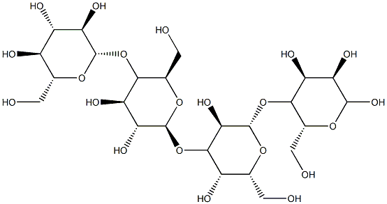 O-beta-D-Glucopyranosyl-(1-4)-O-beta-D-glucopyranosyl-(1-3)-O-beta-D-glucopyranosyl-(1-4)-D-glucose Structure