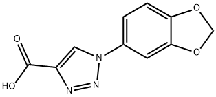 1-(2H-1,3-benzodioxol-5-yl)-1H-1,2,3-triazole-4-carboxylic acid 结构式